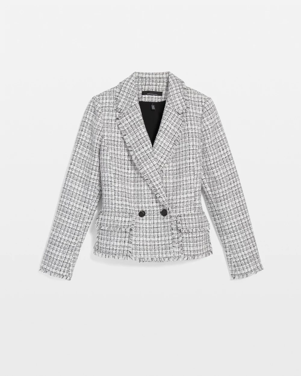 Theory Women's Tweed Crop Jacket, Ivory Multi at Amazon
